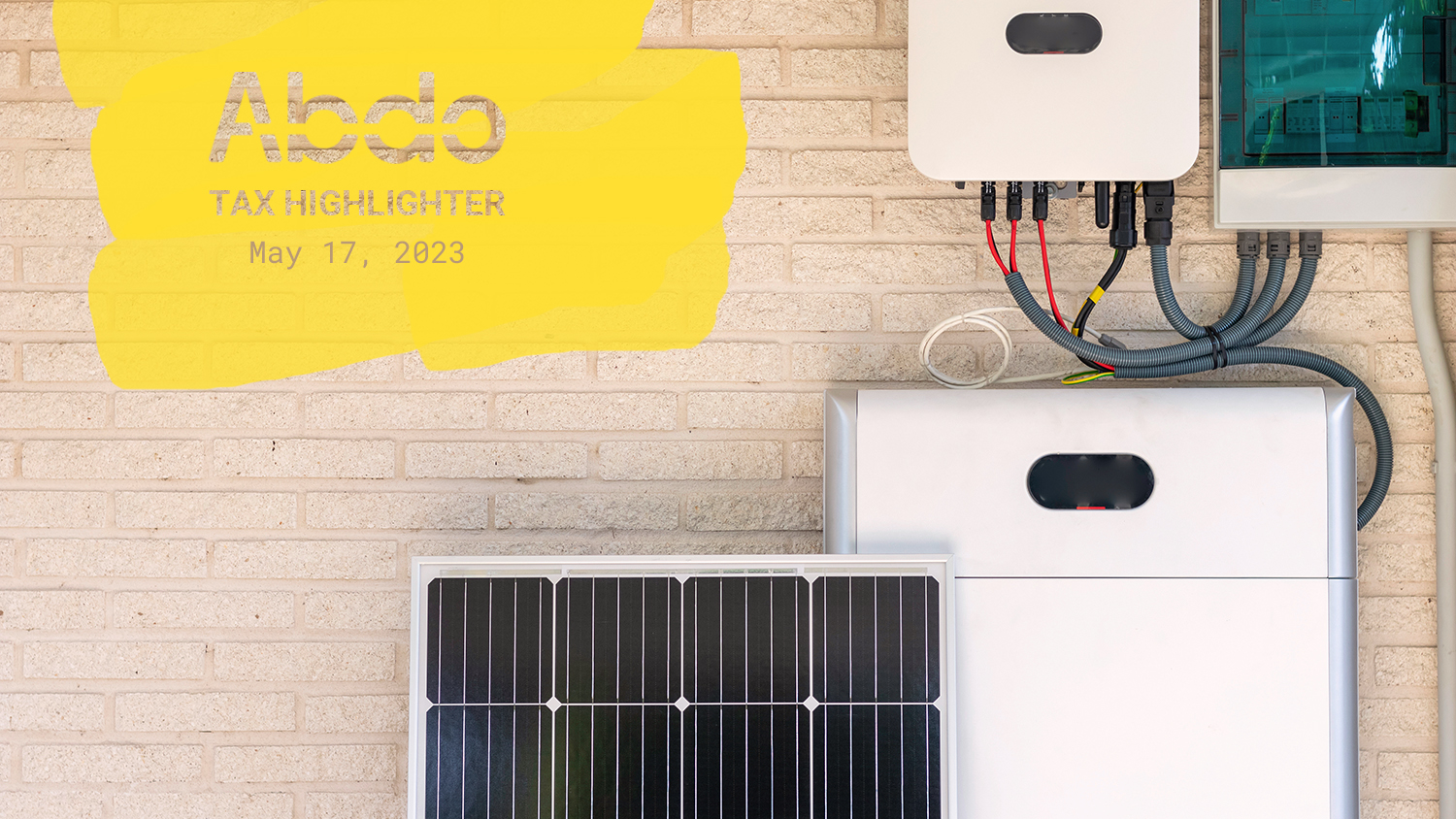 Leveraging clean energy tax credits through home improvements Abdo